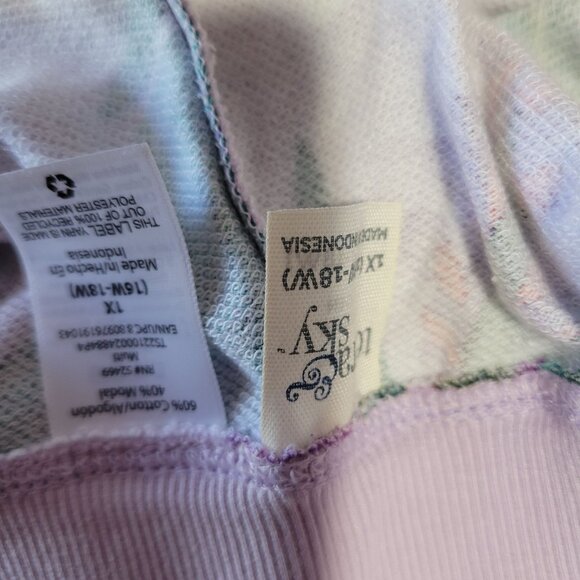 Terra Sky Women's Tropical High-Waisted Shorts Size 1x - Picture 5 of 5